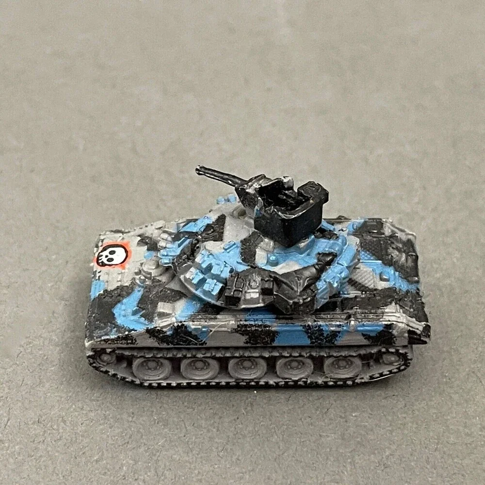 1995 Mirco Machines Military Army Armor Tank Blue Black Gray Camo‎ Camouflage